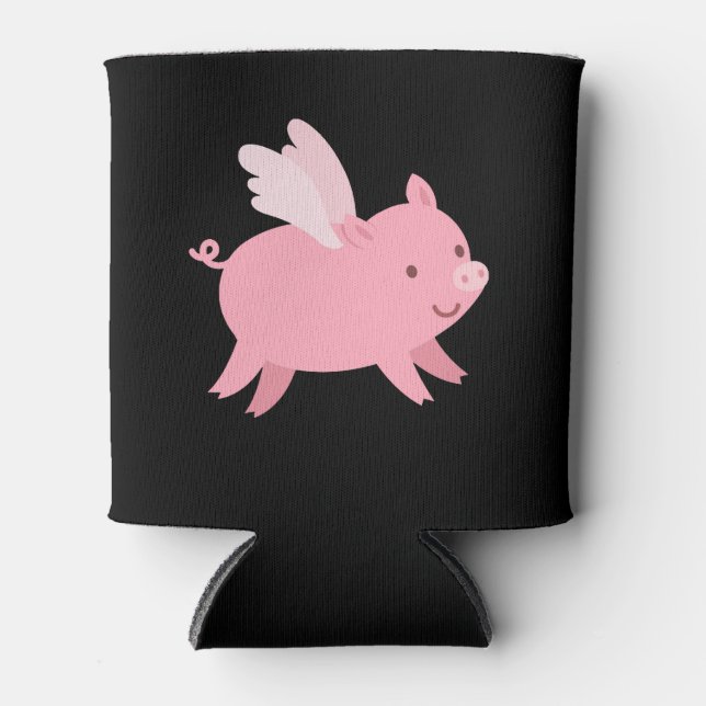 Rafraîchisseur Pour Canette Flying Pig with Wings Fly Pig Lovers (Devant)