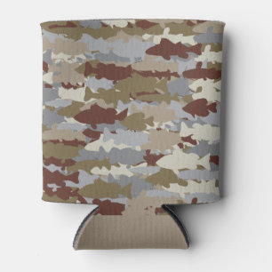 Rafraîchisseur Pour Canette Folie de Poissons Camouflage Marron