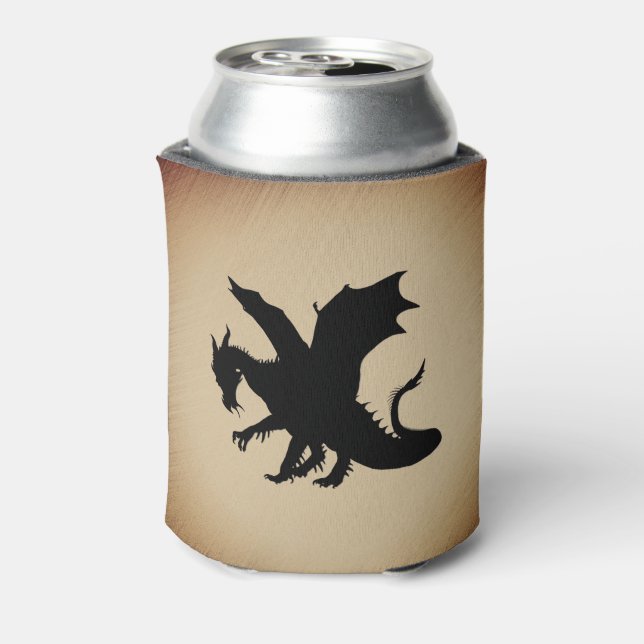Rafraîchisseur Pour Canette Fond rustique Dragon Noir (Can Dos)