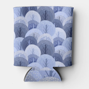 Rafraîchisseur Pour Canette Forêt d'hiver, arbres de Noël, design sans soudure