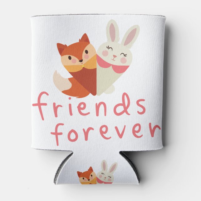 Rafraîchisseur Pour Canette Fox et Rabbit Meilleur ami (Devant)