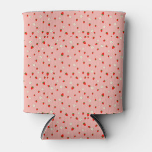 Rafraîchisseur Pour Canette Fraisier et motif floral