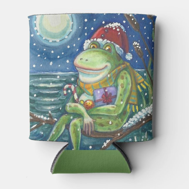 RAFRAÎCHISSEUR  POUR CANETTE FROG SUR UN JOURNAL, LE PARTI DE NOËL PÈRE NOËL PE (Devant)