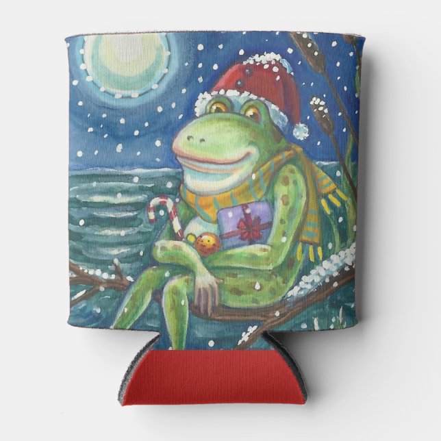 RAFRAÎCHISSEUR  POUR CANETTE FROG SUR UN JOURNAL, LE PARTI DE NOËL PÈRE NOËL PE (Devant)