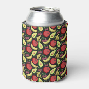 Rafraîchisseur Pour Canette Fruit motif transparent fruits tropicaux colorés