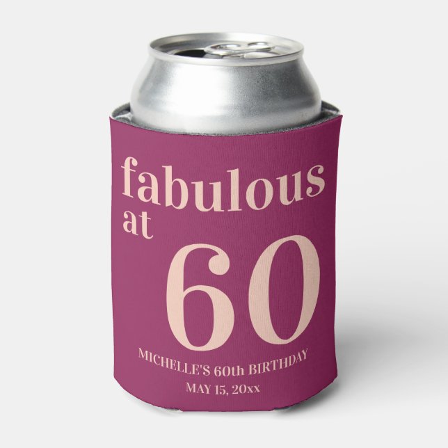 Rafraîchisseur Pour Canette Fuchsia Bourguignon Fabulueuse à 60 ans  (Can devant)