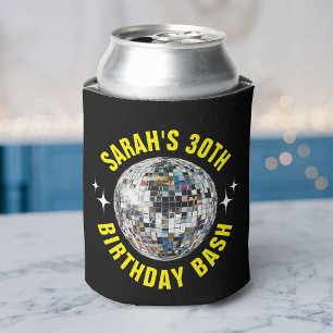 Rafraîchisseur Pour Canette Fun Custom Disco Ball 30e anniversaire Faveur