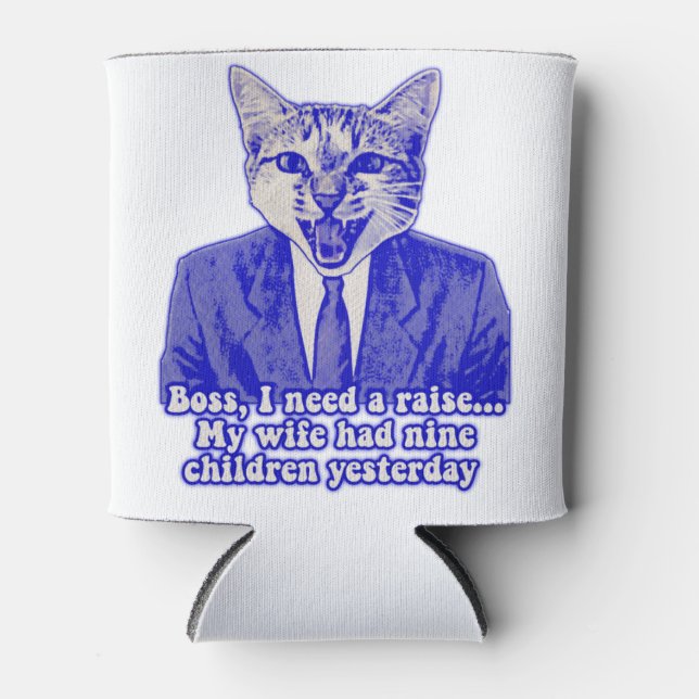Rafraîchisseur Pour Canette Funny angry cat meme for kitty lovers (Devant)