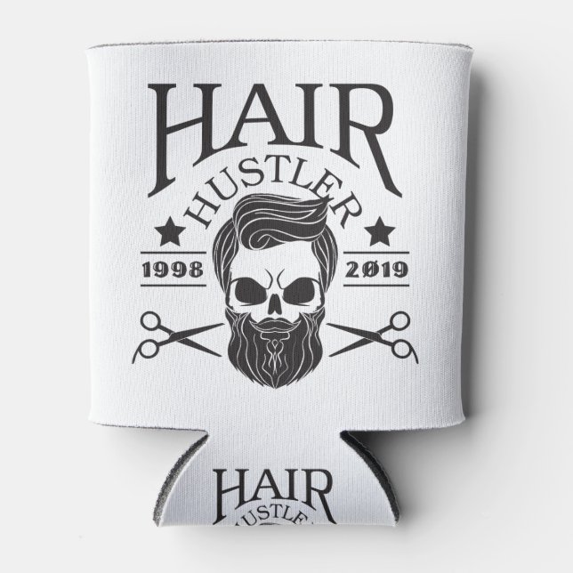 Rafraîchisseur Pour Canette Funny Barber Beard Hair Hustler 2019 Cadeau (Devant)