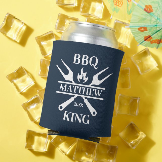 Rafraîchisseur Pour Canette Funny BBBQ Grill Master Barbecue personnalisé King (Été in situ)