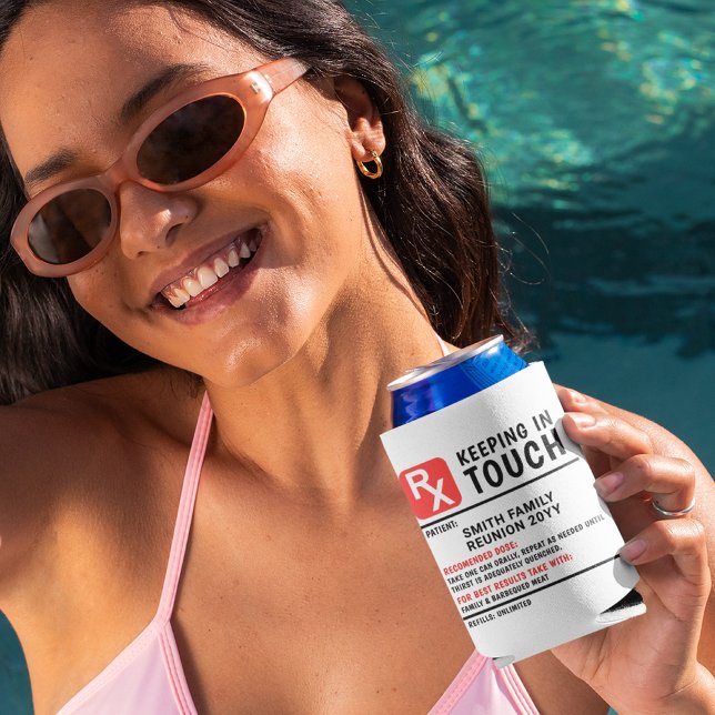 Rafraîchisseur Pour Canette Funny Beer Prescription Family Reunion Texte perso (Créateur téléchargé)