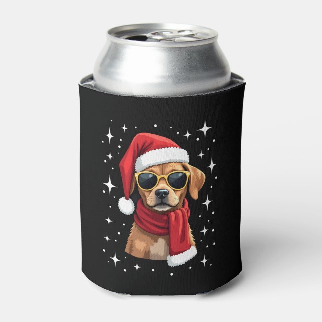 Rafraîchisseur Pour Canette Funny Boxer Dog Christmas Lights Xmas Outfit Pajam (Can devant)