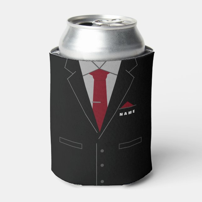 Rafraîchisseur Pour Canette Funny Can Cooler Business Suit Nom personnalisé Te (Can devant)