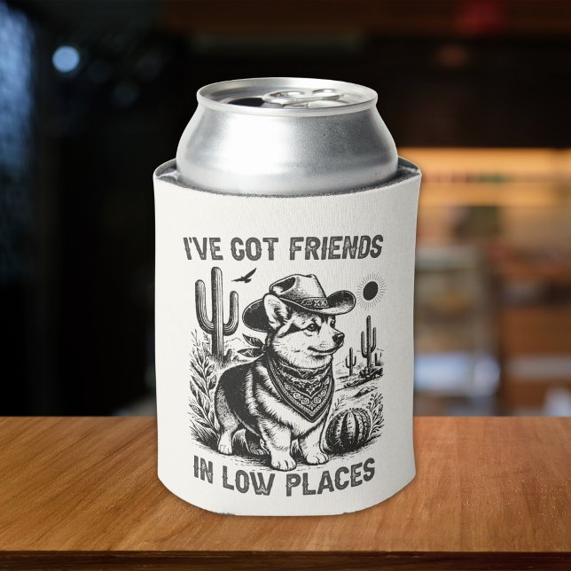 Rafraîchisseur Pour Canette Funny Corgi Cowboy Can Cooler (Créateur téléchargé)