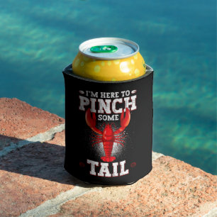 Rafraîchisseur Pour Canette Funny Crawfish Boil, Je suis ici pour pincer une q