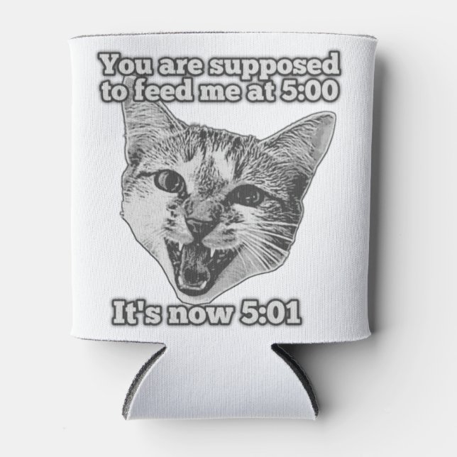 Rafraîchisseur Pour Canette Funny cute cat meme for cat persons and cat owners (Devant)