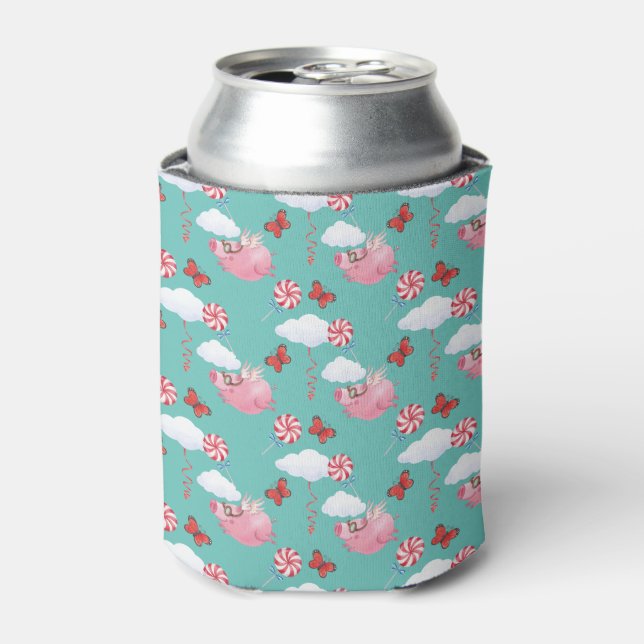 Rafraîchisseur Pour Canette Funny Flying Pig Motif (Can devant)