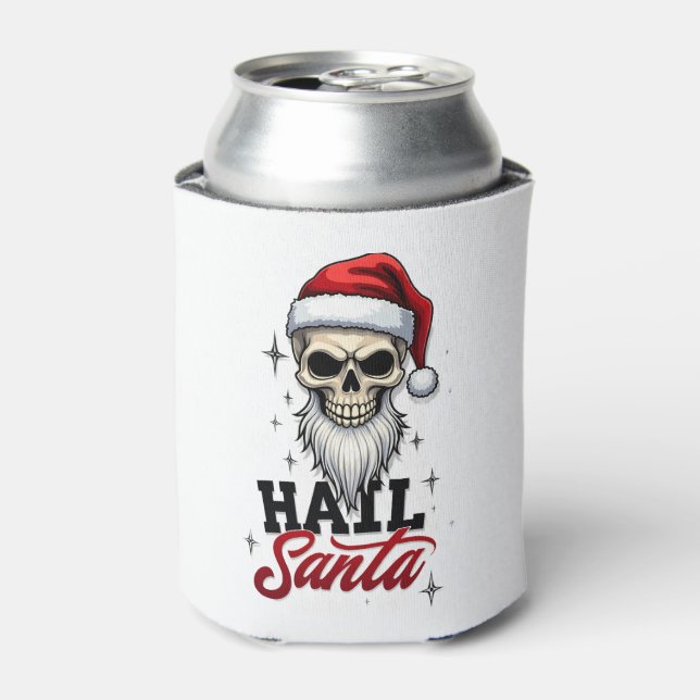Rafraîchisseur Pour Canette Funny Hail Santa Claus Skull Skeleton Antichrist C (Can devant)