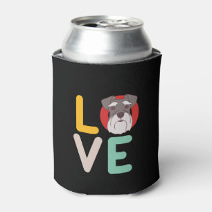 Rafraîchisseur Pour Canette Funny I Love Miniature Schnauzer I Heart Amoureux