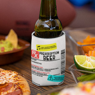 Rafraîchisseur Pour Canette Funny Prescription Bière Avertissement Étiquette P