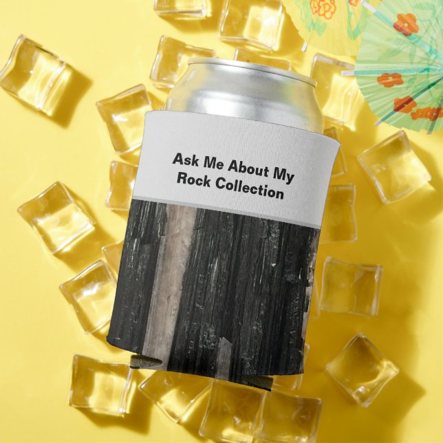 Rafraîchisseur Pour Canette Funny Rockhound Black White Striped Rock Scientifi (Été in situ)