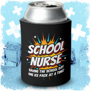 Rafraîchisseur Pour Canette Funny Superhero École infirmière appréciation