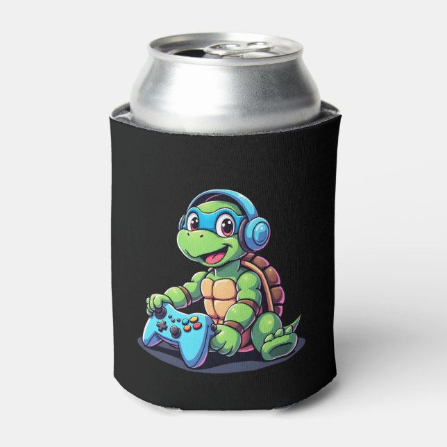 Rafraîchisseur Pour Canette Funny Turtle Gamer Gaming Turtles Video Game (2) (Can devant)