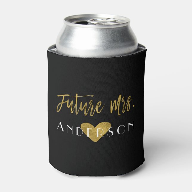 Rafraîchisseur Pour Canette Futur Mme Gold Foil Bride Can Cooler (Can devant)