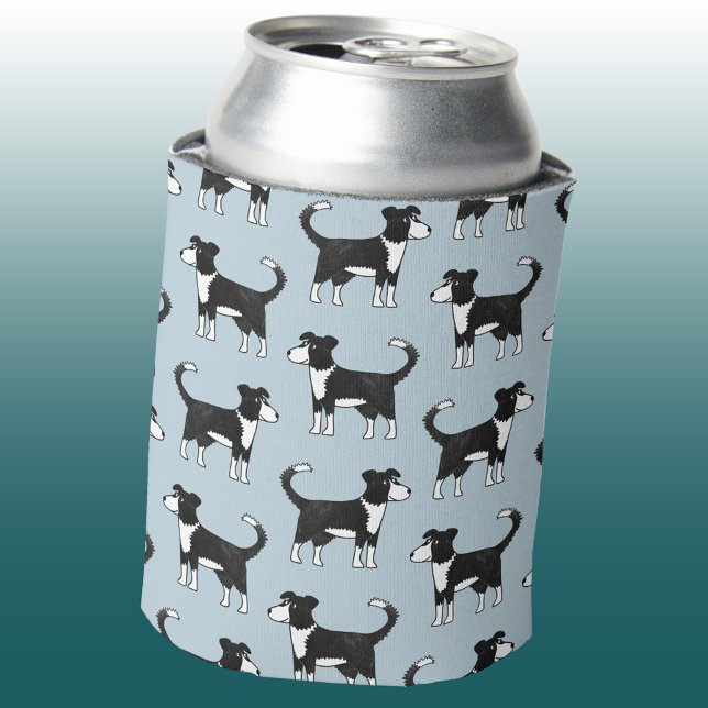 Rafraîchisseur Pour Canette Gallois Border Collie Chien (Fun Welsh Border Collie Sheepdog pattern can cooler)