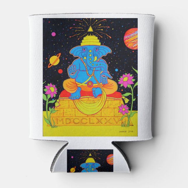 Rafraîchisseur Pour Canette Ganesh cosmique (Devant)