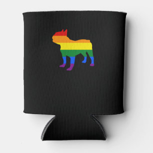 Rafraîchisseur Pour Canette Gay Dad Gay Mom French Buldog Rainbow Flag