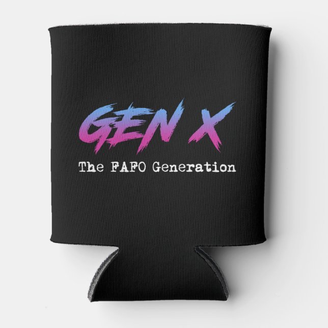 Rafraîchisseur Pour Canette Gen X - La génération FAFO (Devant)