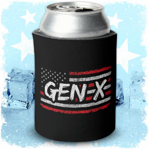 Rafraîchisseur Pour Canette Génération X American Flag Fier Gen Xer Gen X