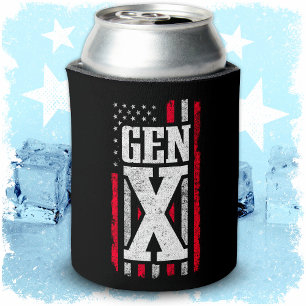 Rafraîchisseur Pour Canette Génération X Gen Xer Fier American Flag Gen X