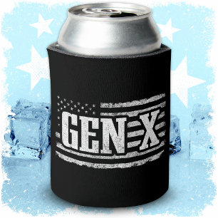 Rafraîchisseur Pour Canette Génération X Gen Xer Fier American Flag Gen X