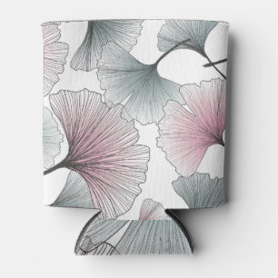 Rafraîchisseur Pour Canette Gingko biloba dessiné à la main.