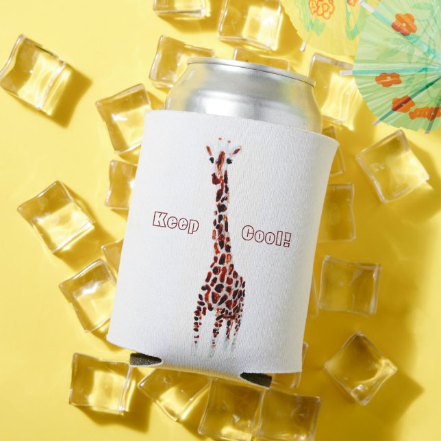 Rafraîchisseur Pour Canette Giraffe Faune Fête Personnalisée (Été in situ)