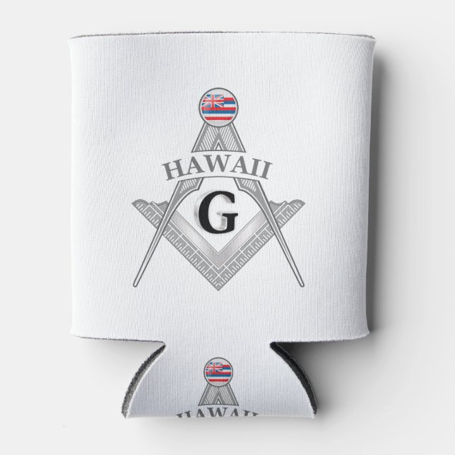 Rafraîchisseur Pour Canette Gîte de franc-maçonnerie de l'Etat d'Hawaii (Devant)