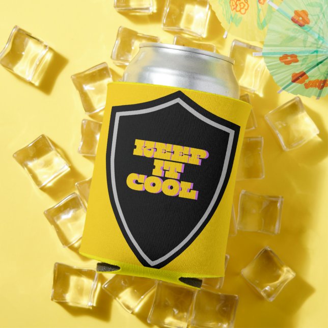 Rafraîchisseur Pour Canette Glacière, peut refroidir Avec le garder cool Logo  (Été in situ)