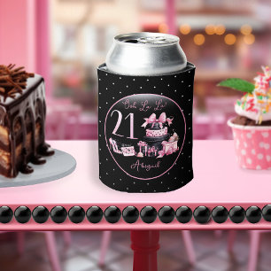 Rafraîchisseur Pour Canette Glam Pink Black Fashion 21ème anniversaire