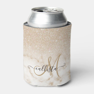 Rafraîchisseur Pour Canette Glamorous Gold White Glitter ombre