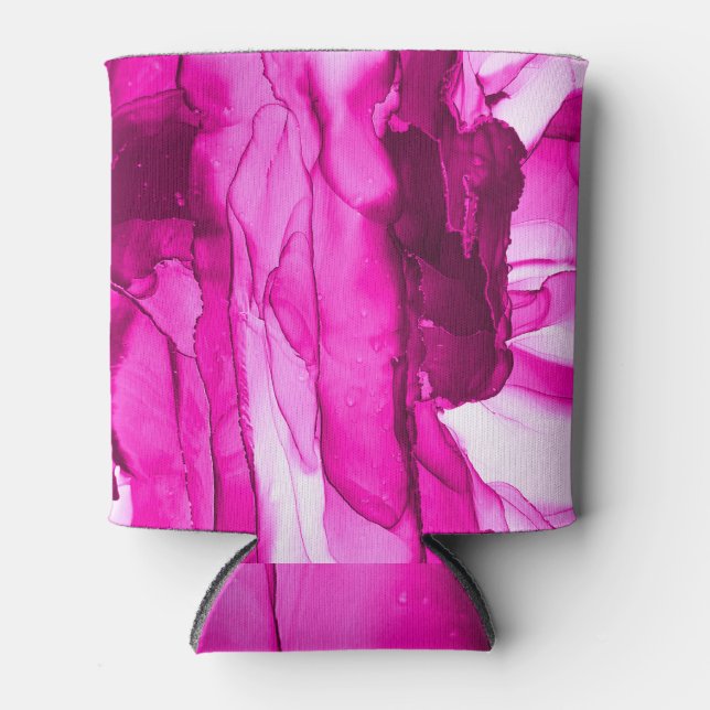 Rafraîchisseur Pour Canette Glamour alcool encre, violet doux. (Devant)