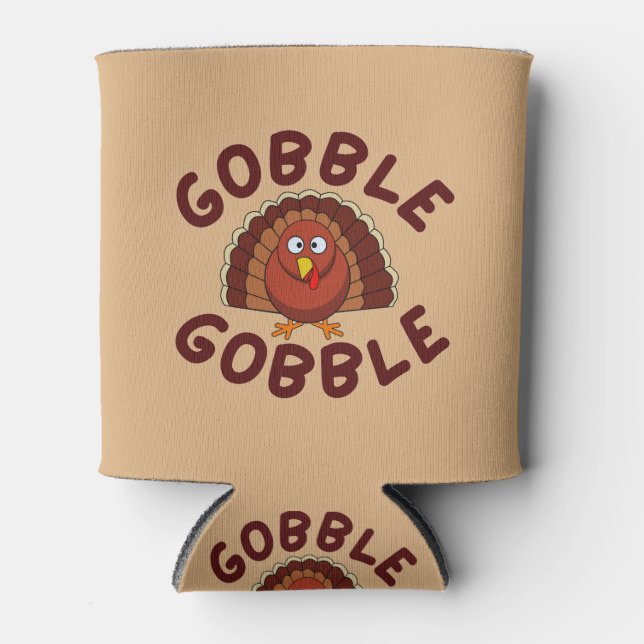 Rafraîchisseur Pour Canette Gloups Gloups Thanksgiving  (Devant)