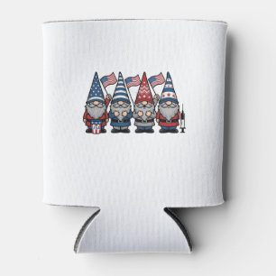Rafraîchisseur Pour Canette Gnome infirmière patriotique Gravure vintage vecto