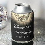 Rafraîchisseur Pour Canette Gold 70th Birthday Party 70's Disco Ball<br><div class="desc">Augmentez votre 70e anniversaire avec notre Gold 70th Birthday Party 70's Disco Ball Can Cooler. Ce qui peut refroidir capture l'essence de l'ère de la discothèque, ce qui en fait le choix parfait pour un bain rétro ou tout événement où vous voulez insuffler une touche de 'les années 70 magie....</div>