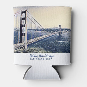 Rafraîchisseur Pour Canette Golden Gate Bridge San Francisco Watercolor Art