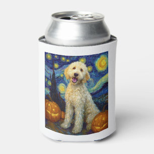 Rafraîchisseur Pour Canette Goldendoodle mignon chien Halloween Jack-o'-lanter