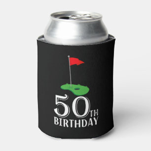 Rafraîchisseur Pour Canette Golf 50e anniversaire à vous avec Drapeau de golf