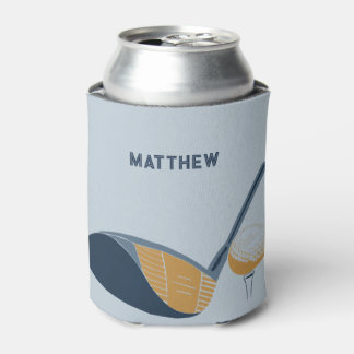 Rafraîchisseur Pour Canette Golf Club and Ball Personalized Golfers Name