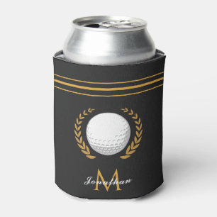 Rafraîchisseur Pour Canette Golf Player Personnalisé Nom & Monogramme Élégant